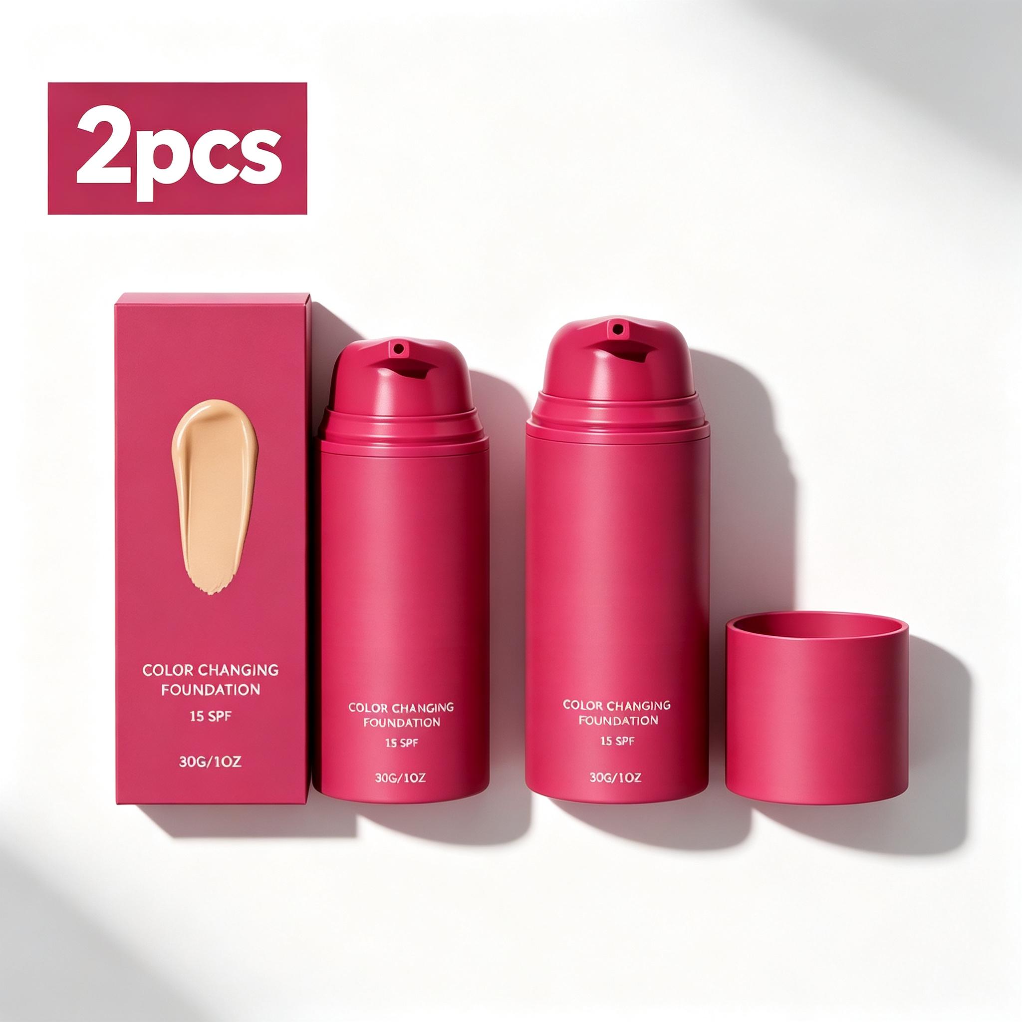 Fond de ten lichid cu ajustare naturală a temperaturii culorii Uniformizant facial, finisaj moale, de lungă durată, radiant, delicat și transparent 30gx2 brown