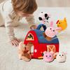 Plush Farm Animals,Baby Toys for Toddlers,Gifts Big Barn Toy Cuddly Sensory Educational
