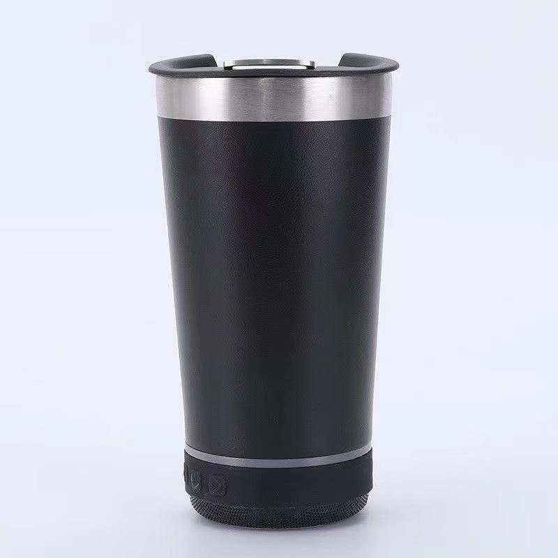 Portable music cup stainless steel reusable simple water bottle speaker wireless Bluetooth speaker