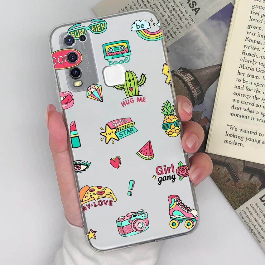 Für Vivo Y91C Y55 Y67 Y73 Y75 Y50 Y91 Y78 Handyhülle Modisches Designmuster Transparentes TPU Hohe Qualität Staubdicht Schutzhülle Für Vivo Hülle