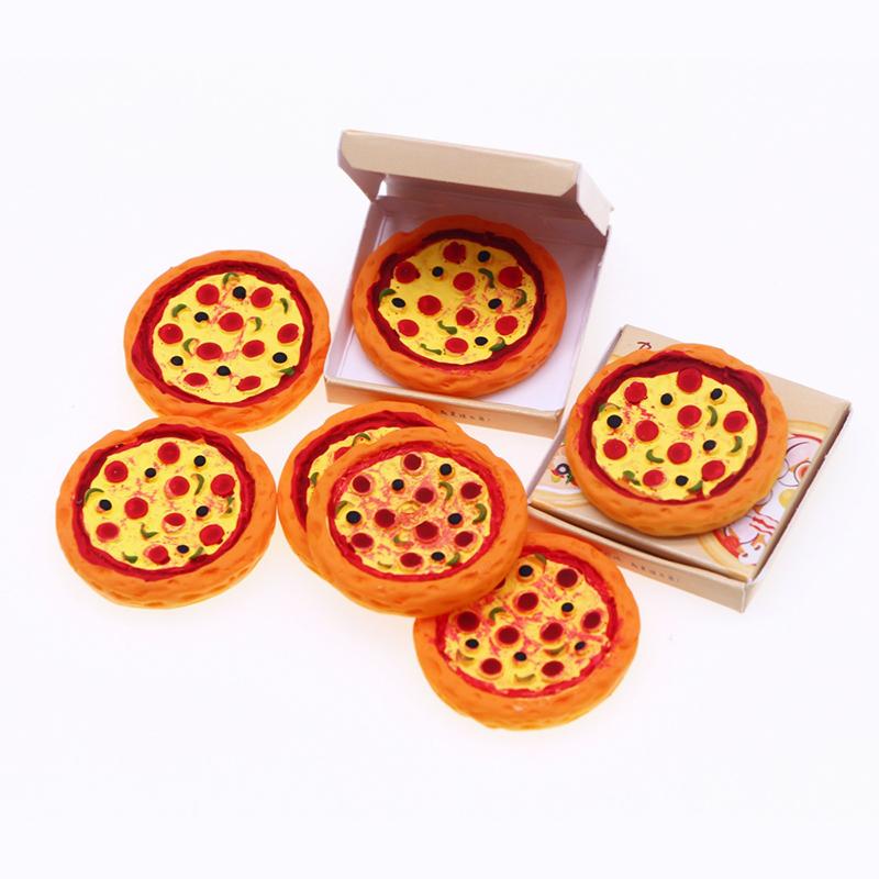 Doll House Mini Simulation Take-Out Box Pizza Small Doll Miniature Food Play Scene Props Display Model