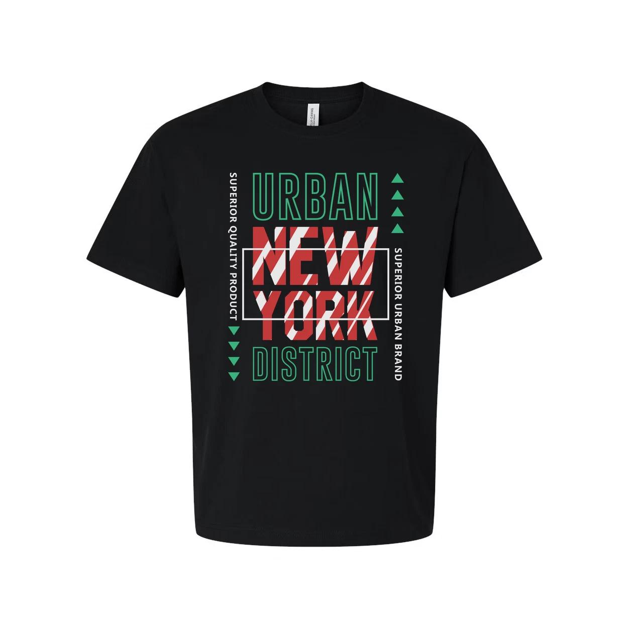 Unisex Urban New York District Graphic T Shirt Short Sleeve Casual Streetwear Te S
