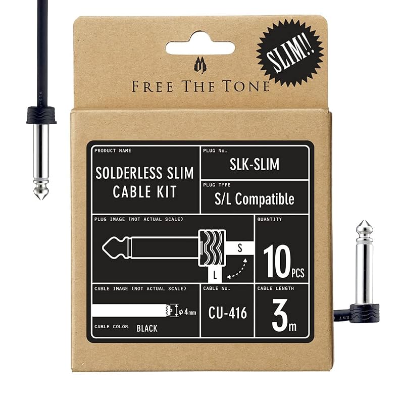 Free The Tone/SLK-SLIM Solderless Slim Cable Kit Patch Cable Kit