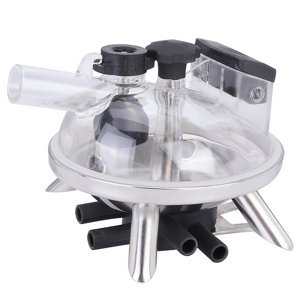 240 Milking Claw, Sheep and Cattle Milk Collecting Tool with Stainless Steel Base, Food Grade PC Material, Pressure Valve