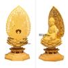 TheChanger Buddha Statue, Wood Carving, Shaka Nyorai Figurine, TheChanger Buddhist Altar Statue, Prayer, Protection from Evil, Boxwood, Flying Celesti