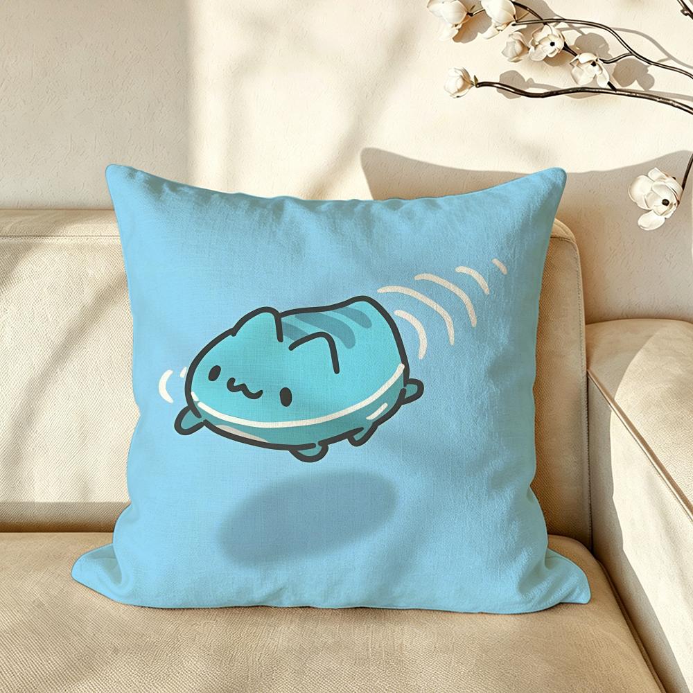 Character ccapoo Cushion Cover Pillow Case Antidustmite Pillowcase Silky Short Plush Sofa Cushion Cover hot