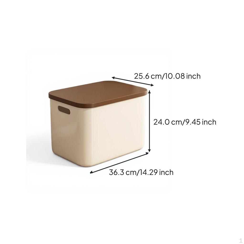 Rectangular Storage Box with Lid, Stackable Organizer Basket, Suitable for Desktop, Kitchen, and