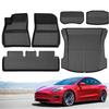 For Tesla Model 3 Model Y New Model3 Highland Car All-season Waterproof Anti-slip Mat TPE Wear-resistant Trunk Luggage Mat