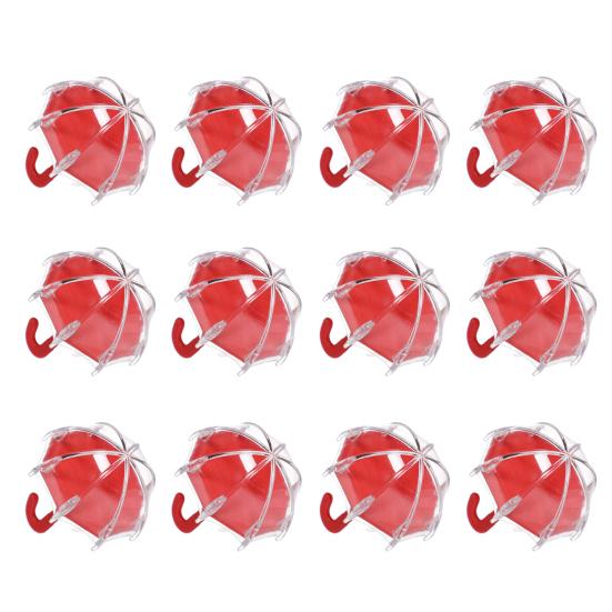 12 st Godisask Kreativ Transparent Plast Födelsedagsfest Förpackning Hantverk Godisask Gåvo Dekoration