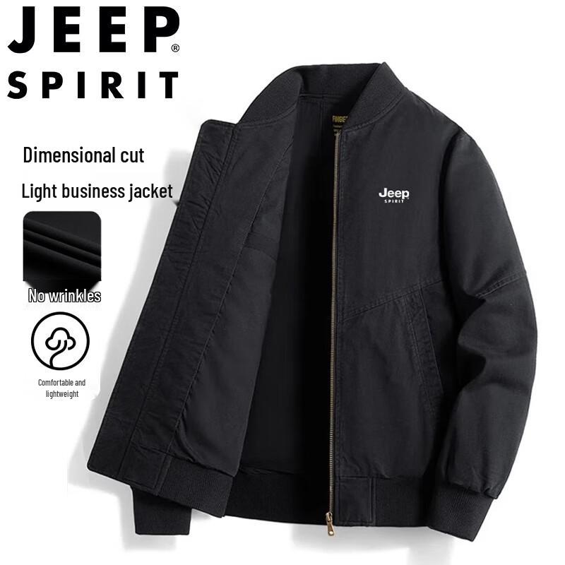 JEEP SPIRIT Men's Spring/Autumn Casual Baseball Work Jacket