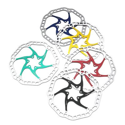 Disques de frein hydrauliques ultra-légers pour vélo de route, VTT, 140/160/180 mm, avec 6 boulons