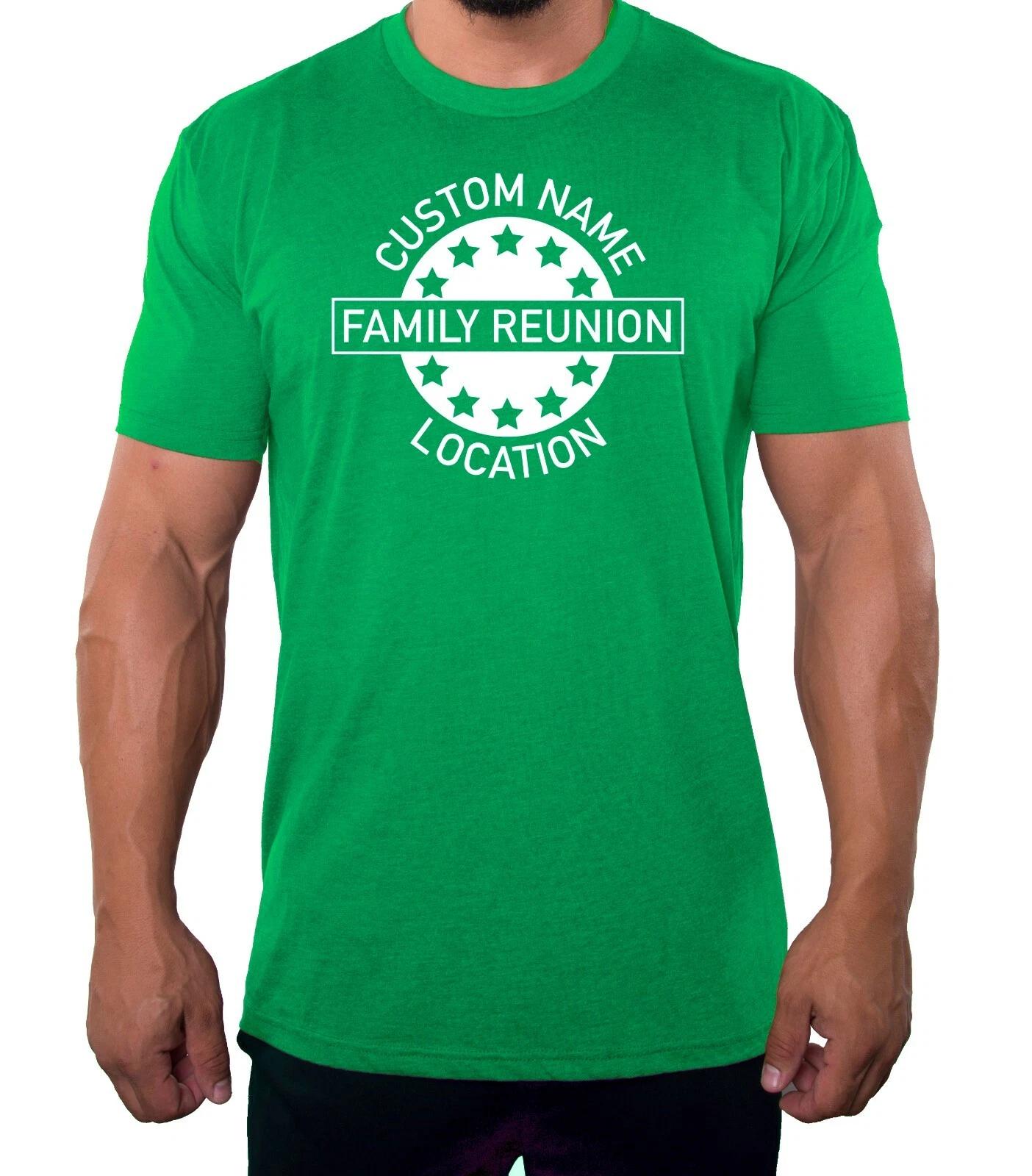 Star Emblem Custom family name and location- Family Reunion Men s T-Shirts 4XL