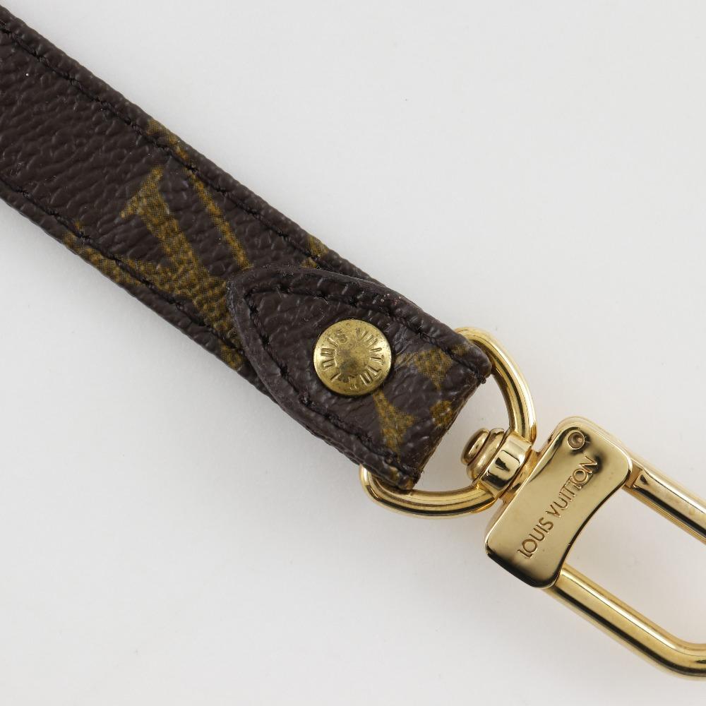 Louis Vuitton Shoulder Strap Brown Monogram Canvas Unisex Used