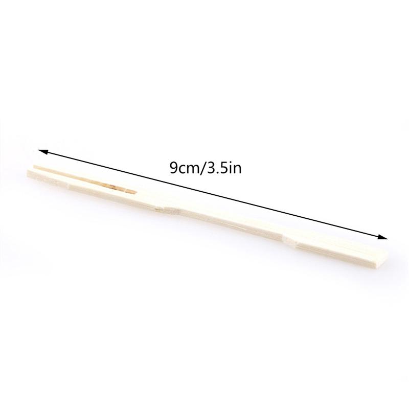50 Pcs Pure Bamboo Disposable Wooden Fruit Fork Dessert Cocktail Fork Set Party Home Household Decor Tableware Supplies
