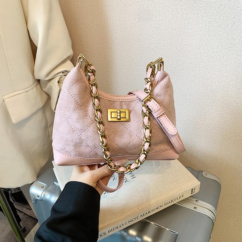 IELGY Ladies Underarm Bag Retro Suede Autumn Winter Messenger Bag