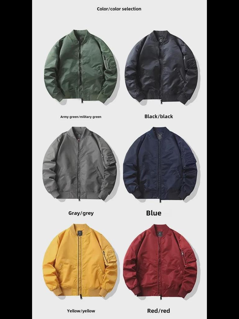 Chaqueta de vuelo MA1 de béisbol para hombre Primavera 2022 con logo estampado