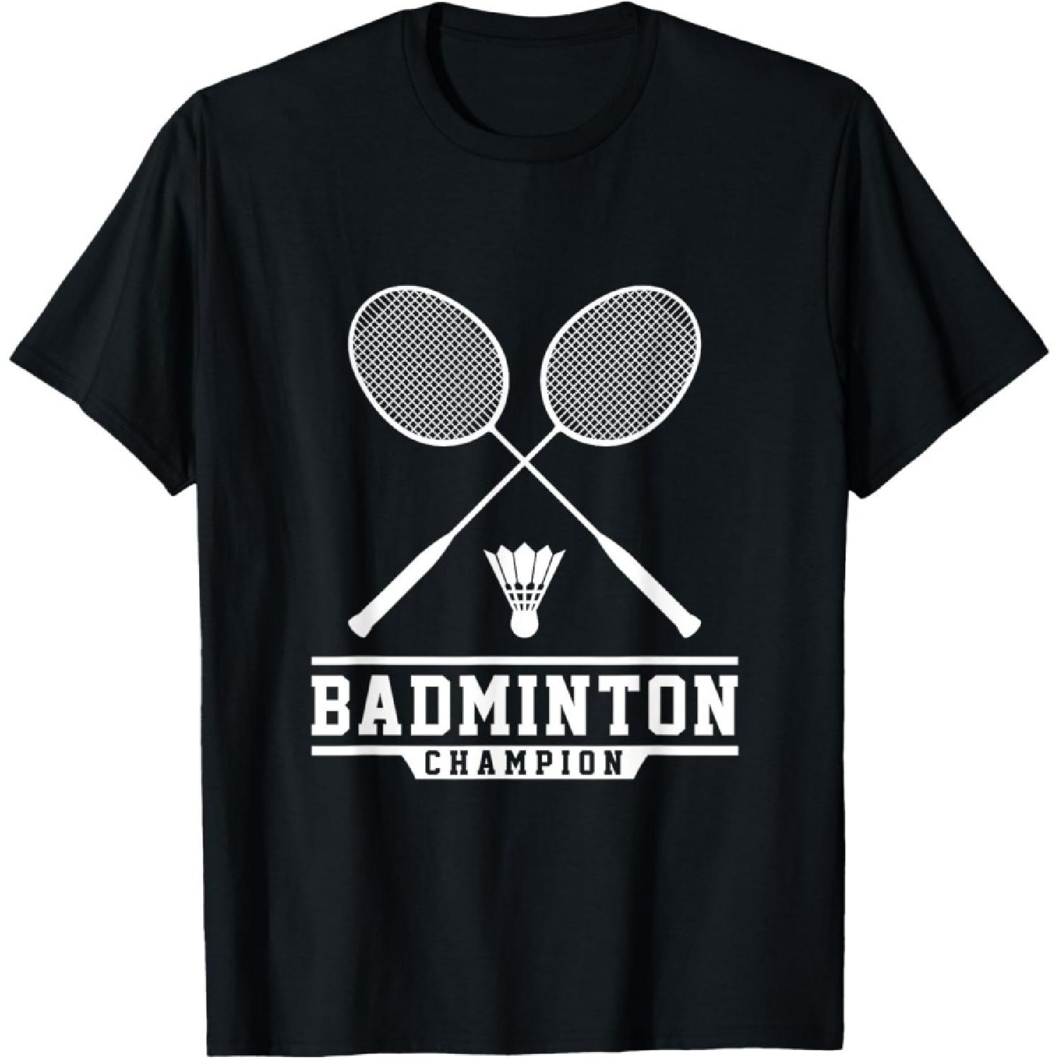 Badminton Champion Badminton Player Shuttlecock Sports Smash T-Shirt(1) XXXXXL чёрный