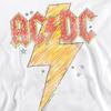 AC/DC Unisex Adult Sketch Bolt Sweatshirt