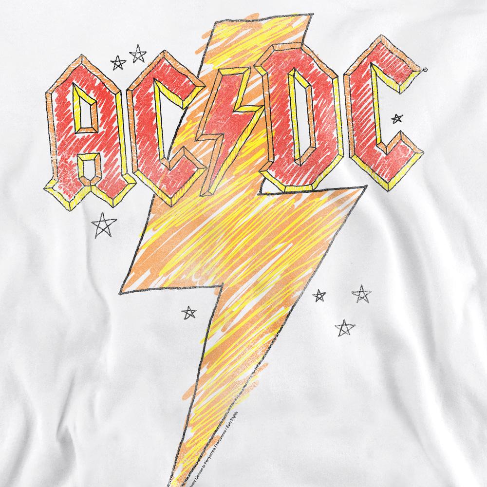 AC/DC Unisex Adult Sketch Bolt Sweatshirt