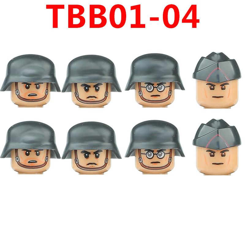 WW2 Military German Soldiers Figures Building Blocks Army Infantry Warrior Gunner Armour Cannon Weapons Bricks Toys For Kids