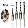 Durable Drill Bits Square Hole Set Tools Woodworking 4Pcs