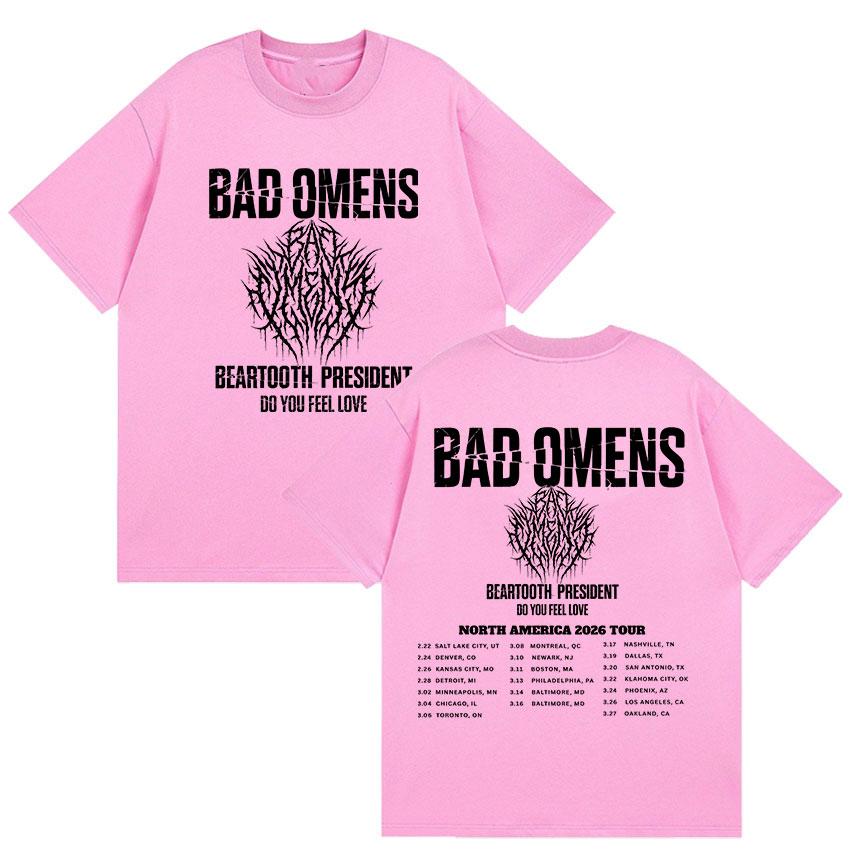 Rock Band Bad OUnisexs Tour 2026 Graphic T Shirts Unisexs Casual Fashion Cotton Short Sleeve Tshirt Y2k Unisex Gothic Clothing Tees