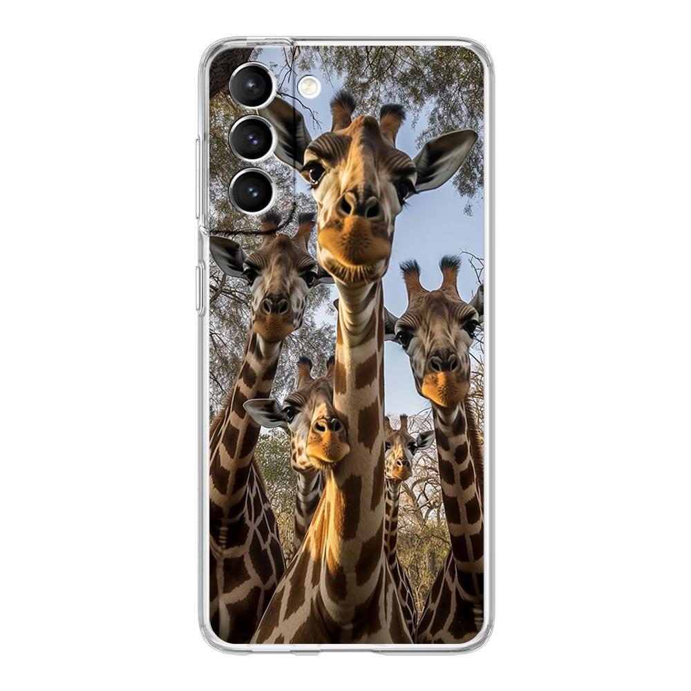 

Phone Case For Samsung Galaxy S24 Plus S23 S22 S21 S20 FE Ultra 5G S10 S10E S9 Soft Clear Silicone Cover giraffe S22 Ultra 5G