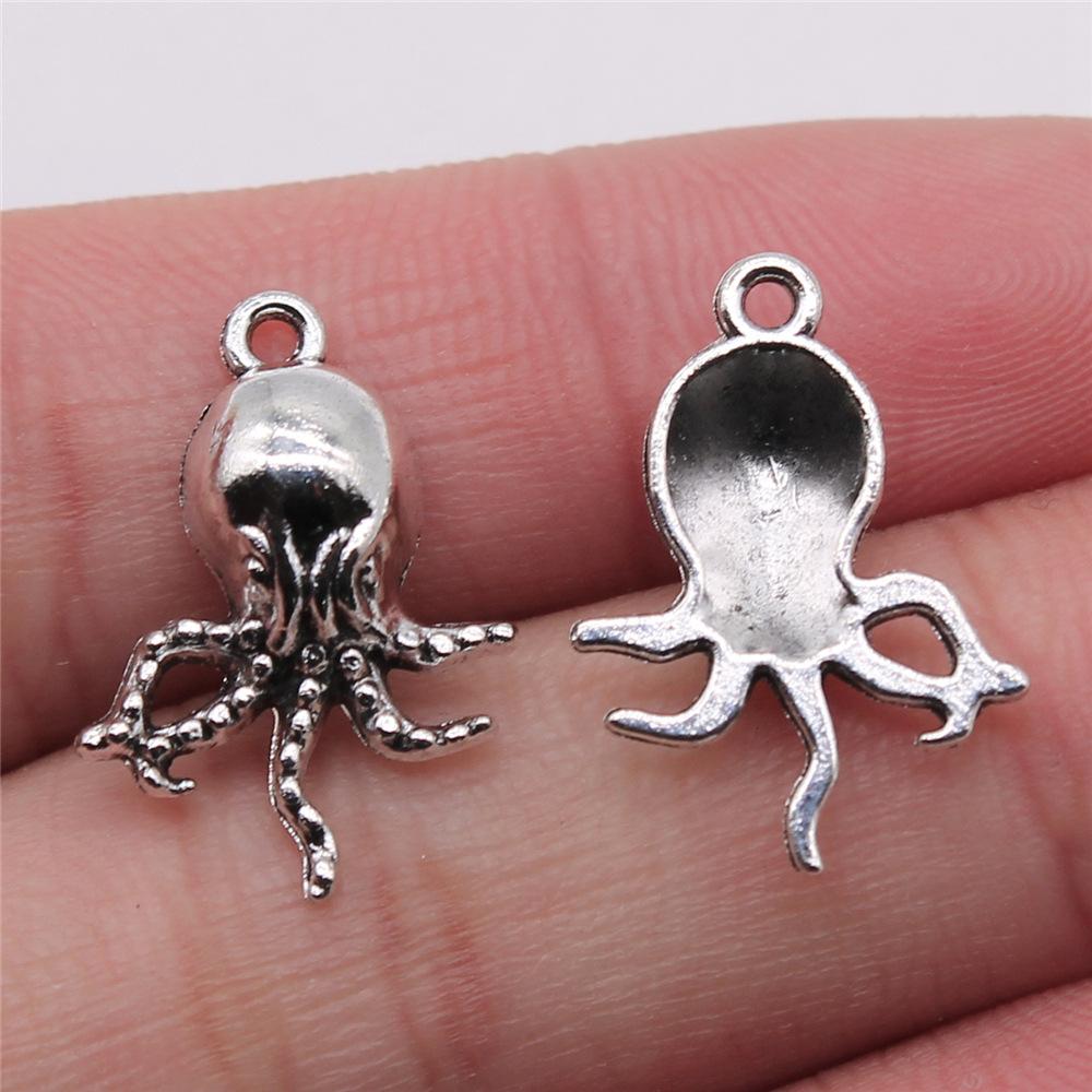 10 Stück Oktopus Anhänger Für Schmuckherstellung Meeresleben Meerestier Anhänger DIY Bastelzubehör