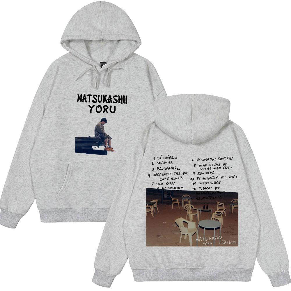 Rapper SAIKO Natsukashii Yoru 2025 New Album Couple Hoodies Winter Harajuku Sweatshirt Men's Hip Hop Hoodie Couple Style Clothes