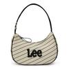New Lee Fabric+Artificial Leather Crescent Bag, Underarm Shoulder Bag Women's Ecru LE240073M-903