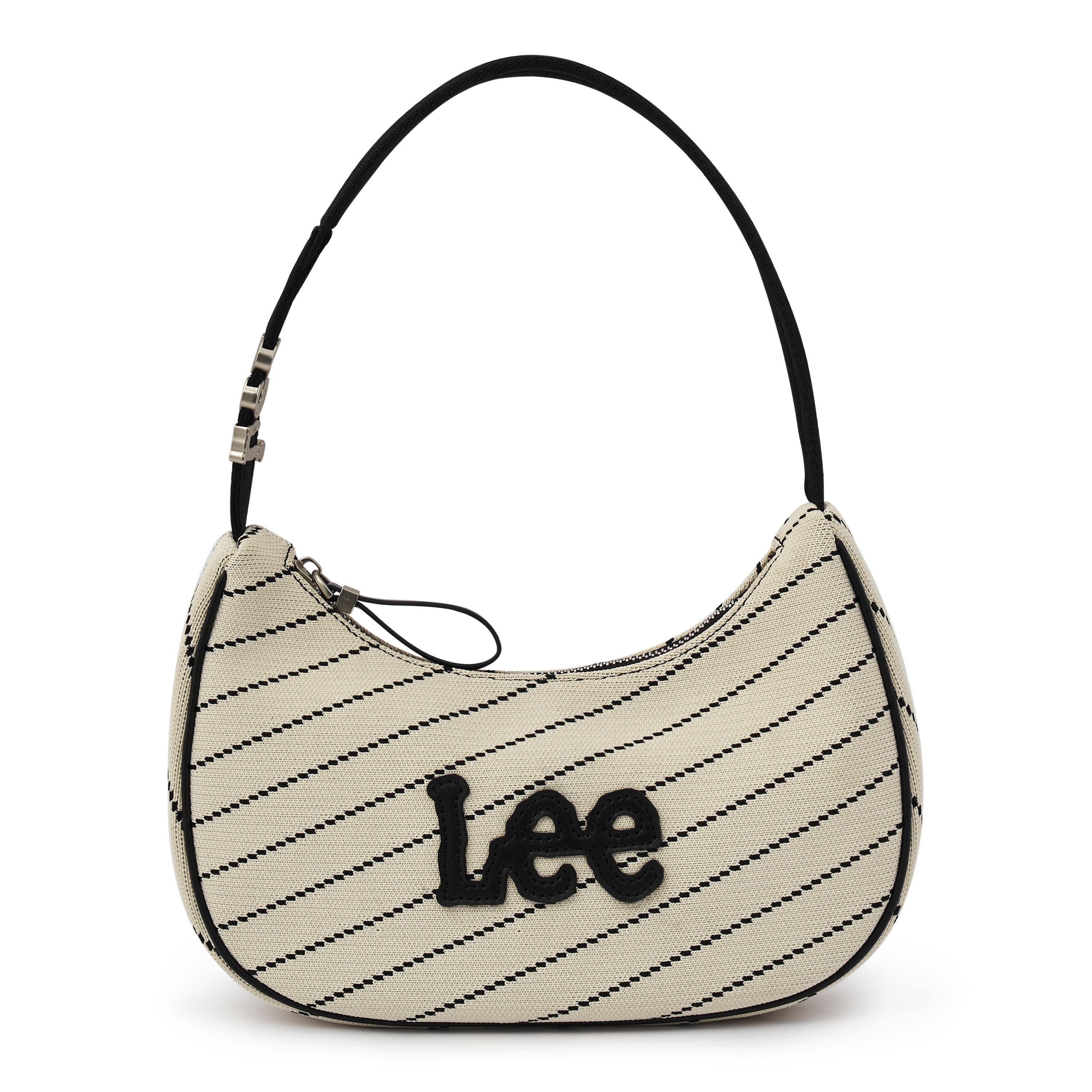 

New Lee Fabric+Artificial Leather Crescent Bag, Underarm Shoulder Bag Women s Ecru LE240073M-903 27.9*7.1*20.6CM
