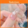 Stylish And Unique Butterfly Bow Design Nail Stickers 10 Pre-made Adhesive Nails