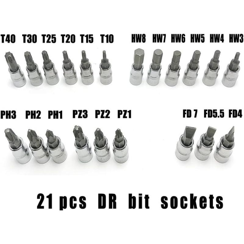 Zestaw kluczy nasadowych Zestawy grzechotkowe Zestaw narzędzi mechanicznych Nasadki z końcówkami do naprawy samochodów i gospodarstwa domowego, Metryczne, Napęd 1/4 cala 46-częściowy