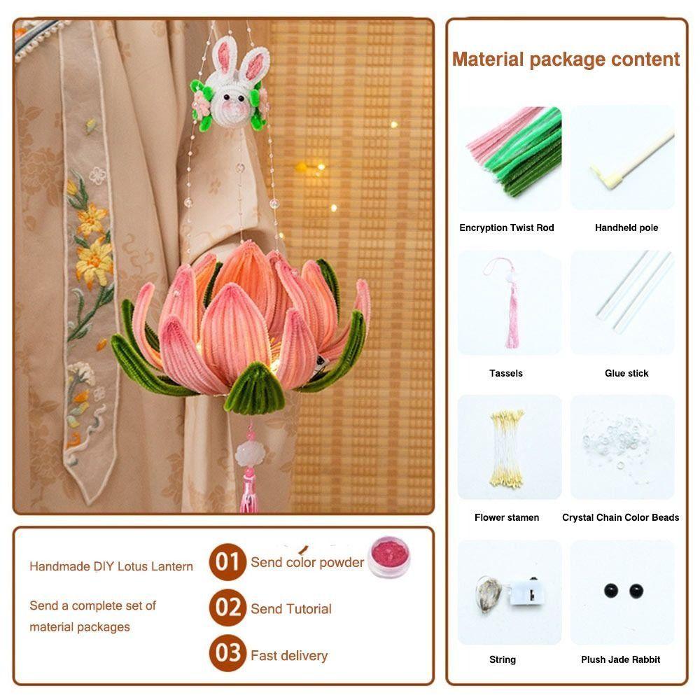 DIY Material Bag Bell Flower Lantern DIY Mid-Autumn Glowing Lantern Hanfu Accessories