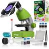 Microscope 40x-640x - BRESSER JUNIOR - LED Lighting - Experiment Kit - Green