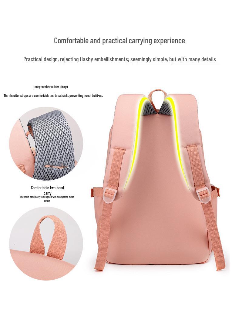 Women's Large Capacity Student Backpack: Versatile Japanese & Korean Style for Junior High and College.