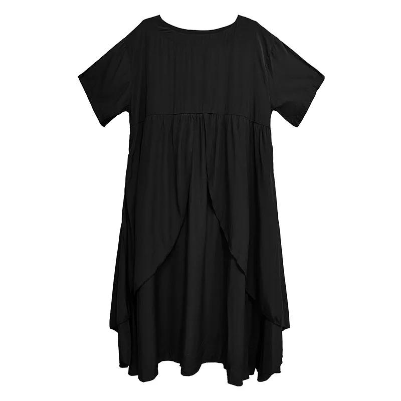 

Xitao Асимметричное однотонное платье ZMY1378 One Size чёрный