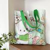 Cartoon student canvas bag cute animation large capacity book shoulder shopping bag tutoring bag versatile handbag