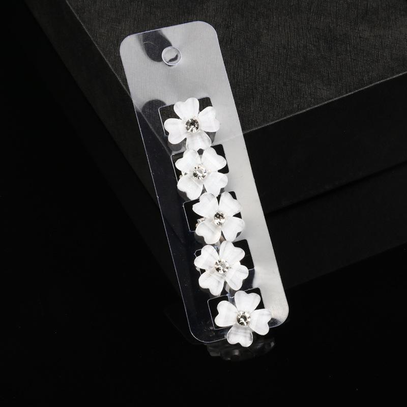 5 pezzi di cristallo bean fibbia fermaglio per capelli copricapo carta per capelli ragazze pettinatura clip per capelli intrecciati