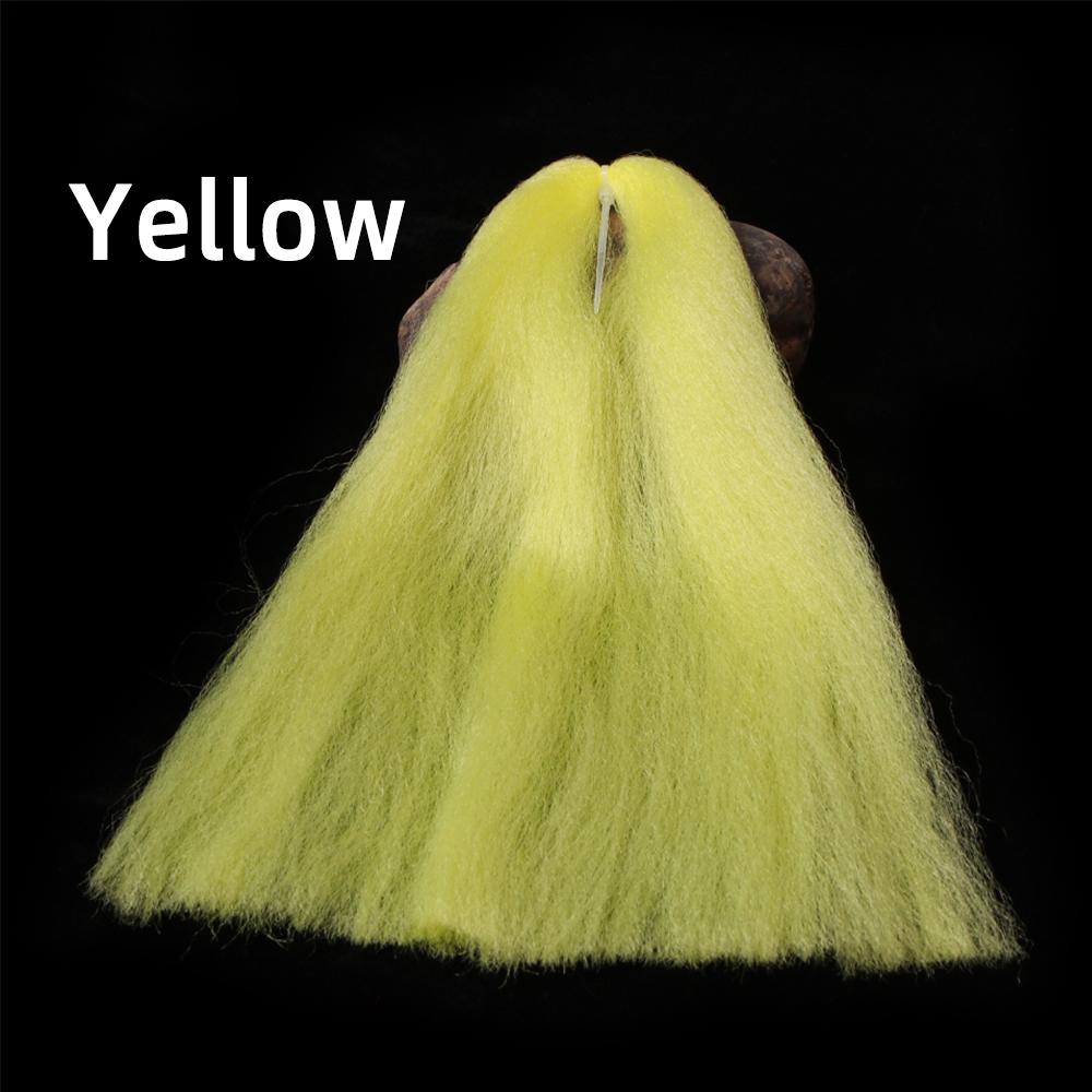 

1 упаковка мушек для вязания мушек, мягкий EP шелковистый материал с длинными волосами для приманки для мелкой рыбы, стримера 1Pack жёлтый