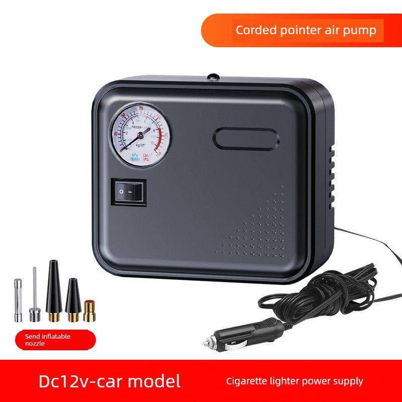 Car Air Pump Portable Electric Tire Inflator for Cars High-Power 12V Air Pump Cylinder 12V Wired Pointer Air Pump