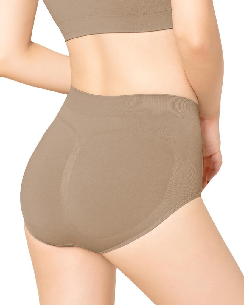 Bambi Water Matching Panties Milk Tea Women's Panties, Underwear, Set, High-Waisted, Deep-Fit, Butt-Lifting (L, Beige)