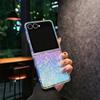 Color Plating Applies To Samsung Zflip1 Mobile Phone Case Zflip1 Colorful Zflip1 Generation Folding Screen Flip Magnetic Suction Sleeve