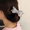 Rhinestone Acetate Shark Clip Elegant Small Hair Clip Ins Bowknot Hair Claw  Daily