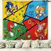 Hedgehog Cartoon Wall Tapestry Aesthetic Wall Hanging Printed Fabric Blanket Decorative Tapestries for Bedroom Living Room Home Decor