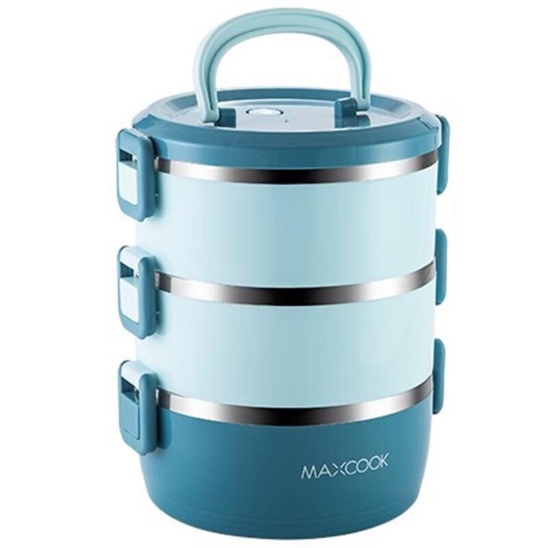 Meichu 304 Stainless Steel Round 3-Layer Lunch Box 1630₽