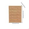 1/12 Dollhouse Chest of Drawers Unfinished Miniature Wooden Cabinet for