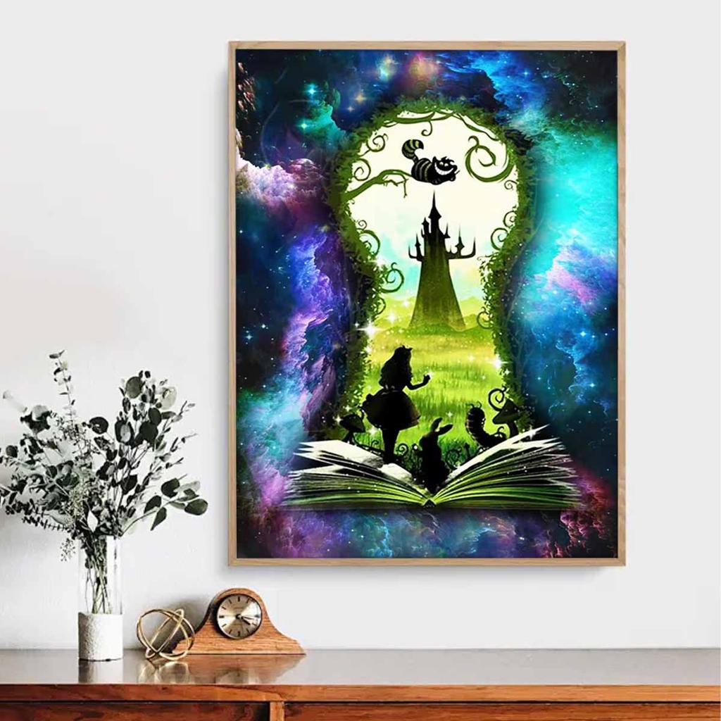 DIY Diamond Painting The World In Books Cross Stitch Kit Mosaic Art Diamond Painting Full Circle Diamond Home Decoration