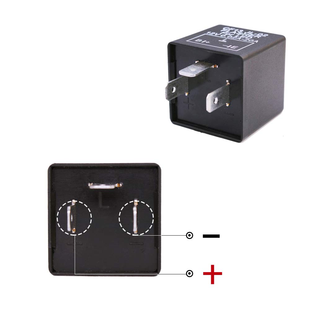 HUIQIAODS IC Turn Signal Relay for Motorcycles and Cars, Compatible