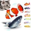 Kids Electric Pet Electric Floppy Fish Toy Toddler Interactive Soft Plush Toy Animal Model Cognitive Interactive Gift for Baby